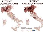 Mappa inquinamento e coronavirus