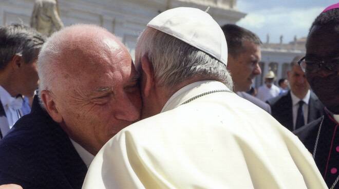 Don andrea pio cristini con papa francesco