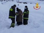 Interventi dei vigili del fuoco sulla neve in Garfagnana