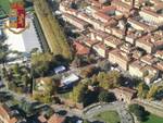 Lucca Comics folla vista dall'elicottero della polizia