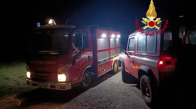 vigili del fuoco notte ricerche