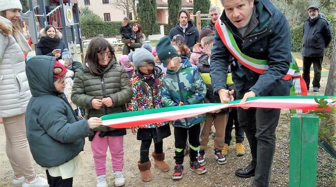 inaugurazione area verde Madonna dei bimbi di Cigoli, san miniato