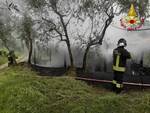 incendio di rimessa a san lorenzo di moriano