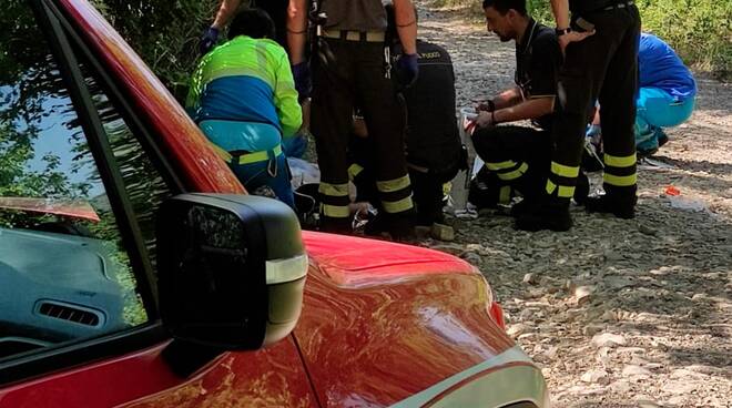 vigili del fuoco soccorso a escursionista