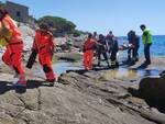 turista caduta su scogli all'elba