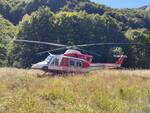 vigili del fuoco montagna elicottero drago per archivio