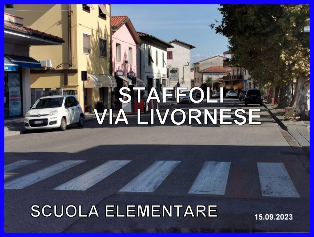 Strisce pedonali scolorite davanti alle scuole di Santa Croce sull'Arno