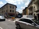 via roma, fucecchio, traffico in tilt, parcheggio selvaggio, bus, tpl