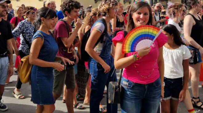 L'assessora Alessandra Nardini al Toscana Pride