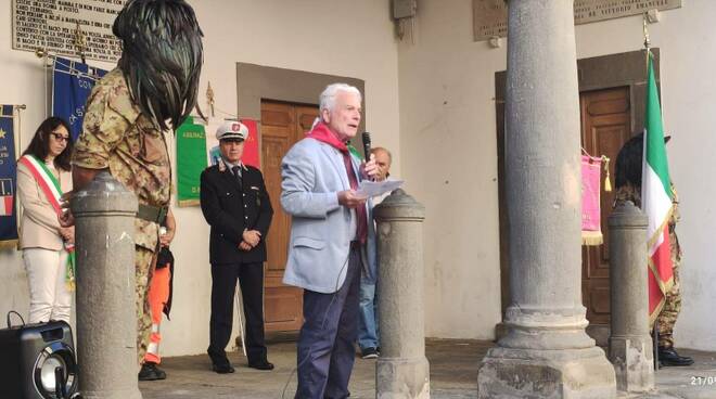 commemorazione dell'80esimo anniversario dell'eccidio del Padule di Fucecchio in piazza del municipio a Castelfranco di Sotto