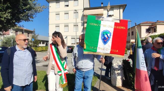 commemorazione dell'80esimo anniversario dell'eccidio del Padule di Fucecchio in piazza del municipio a Castelfranco di Sotto