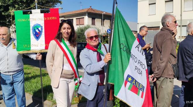 commemorazione dell'80esimo anniversario dell'eccidio del Padule di Fucecchio in piazza del municipio a Castelfranco di Sotto