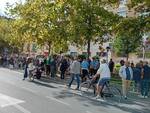 corteo per nour in darsena a viareggio