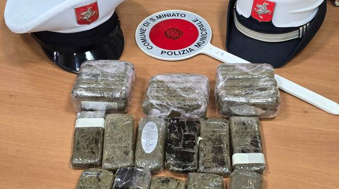 hashish, san miniato, polizia municipale, droga