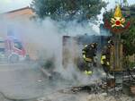 incendio Castellina Marittina cantiere edile