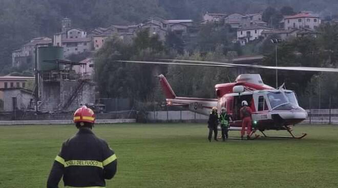 monte pisanino, elicottero, vigili del fuoco, soccorso alpino